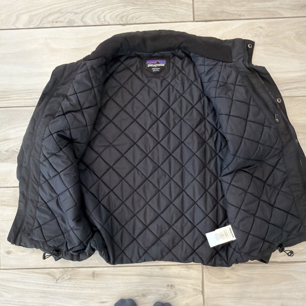 Patagonia Isthmus Jacket Mens Small S Black Insulated Quilted No Hood - Picture 5 of 7